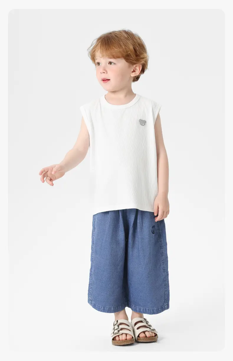 Right European Boys' Sleeveless Vest Summer Light Blue 2026 — feature 15