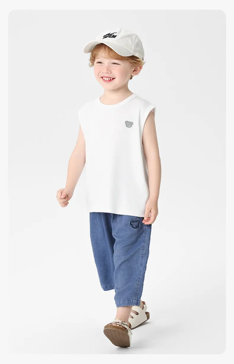 Right European Boys' Sleeveless Vest Summer Light Blue 2026 — feature 16