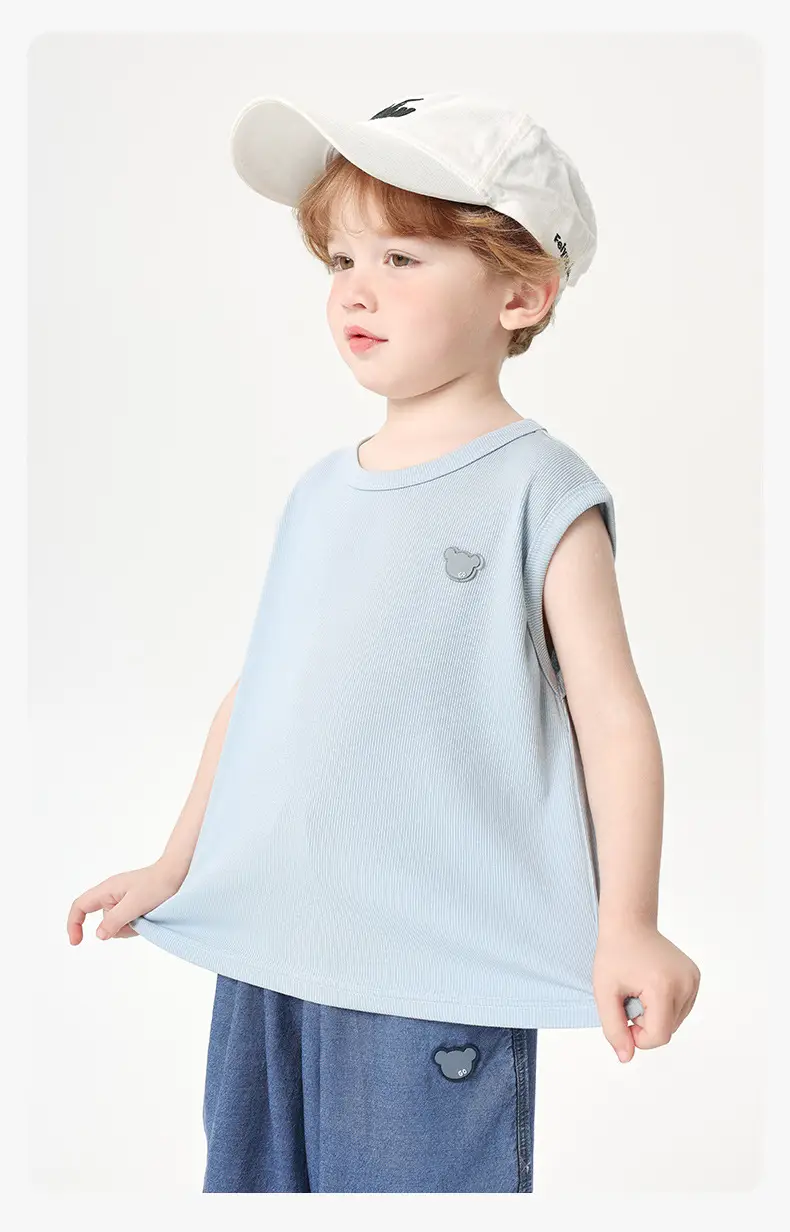 Right European Boys' Sleeveless Vest Summer Light Blue 2026 — feature 17