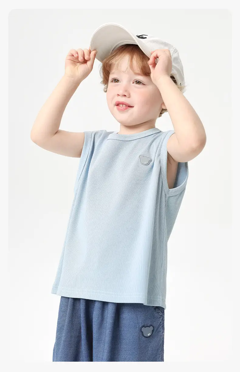 Right European Boys' Sleeveless Vest Summer Light Blue 2026 — feature 18