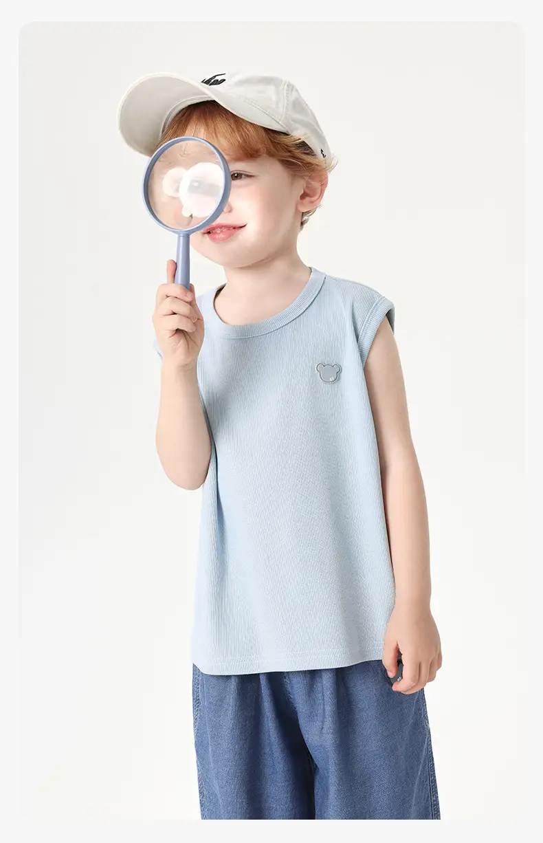 Right European Boys' Sleeveless Vest Summer Light Blue 2026 — feature 19