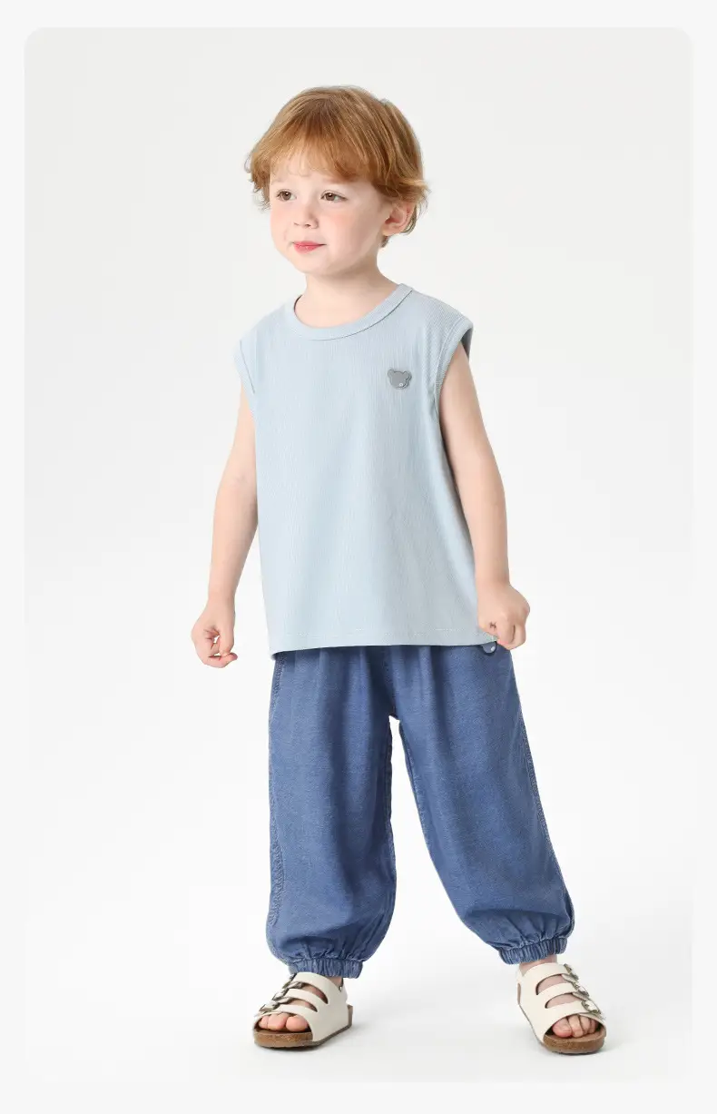 Right European Boys' Sleeveless Vest Summer Light Blue 2026 — feature 21