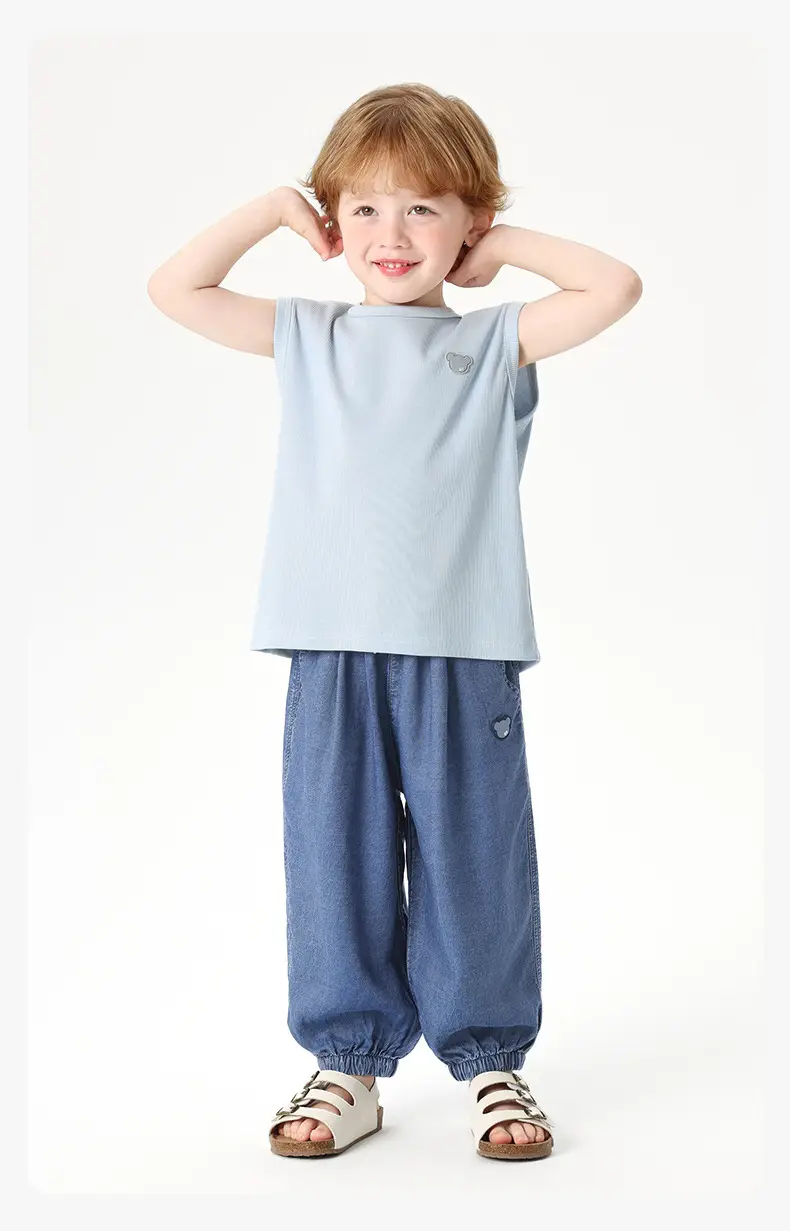 Right European Boys' Sleeveless Vest Summer Light Blue 2026 — feature 22