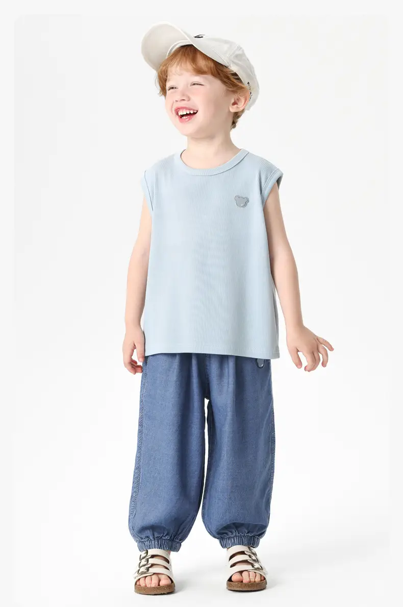 Right European Boys' Sleeveless Vest Summer Light Blue 2026 — feature 23