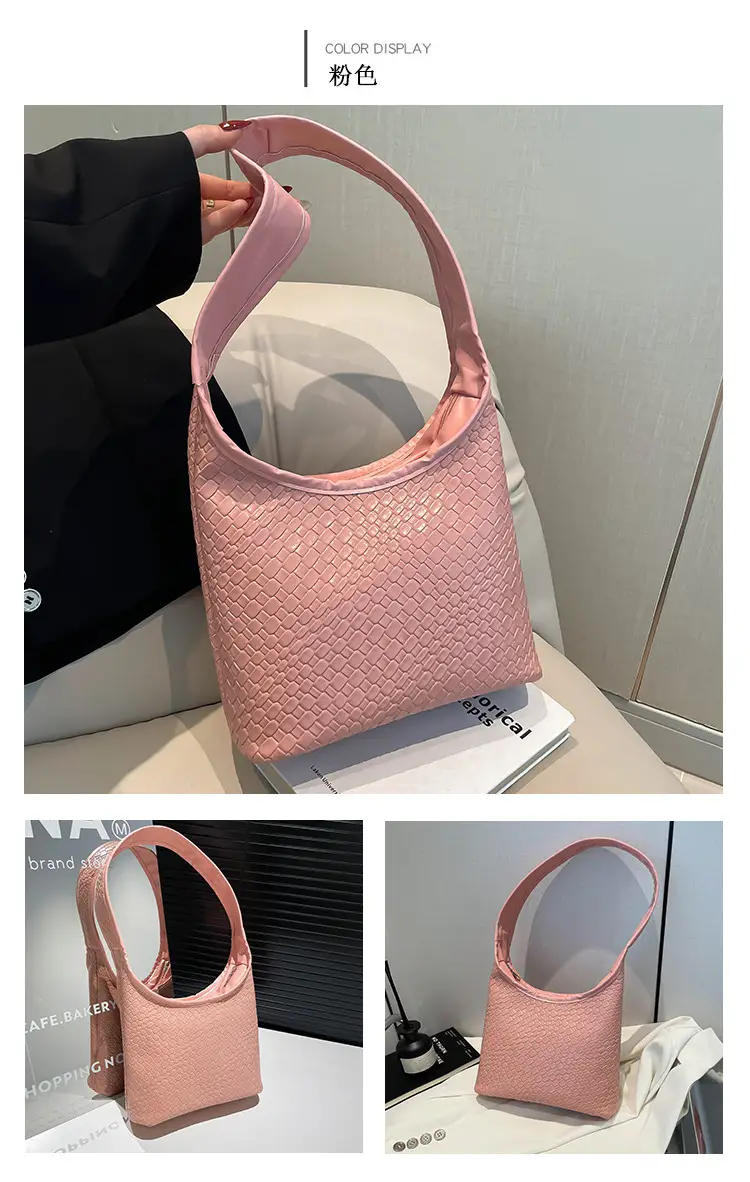 Pink Woven Shoulder Bag for Women 2025 — feature 12