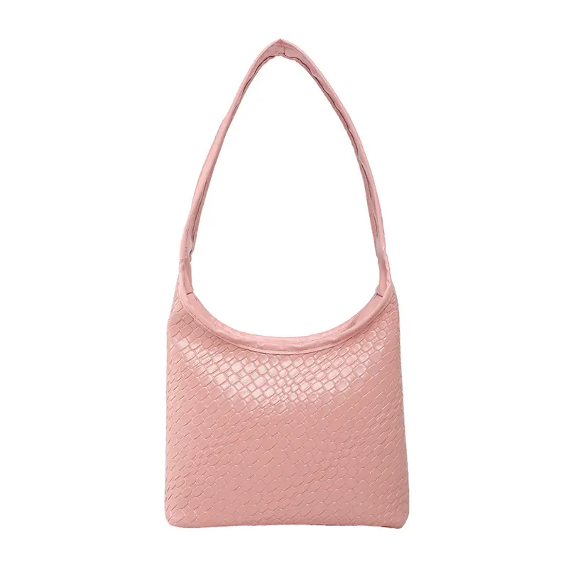 Pink Woven Shoulder Bag for Women 2025 - Image 3