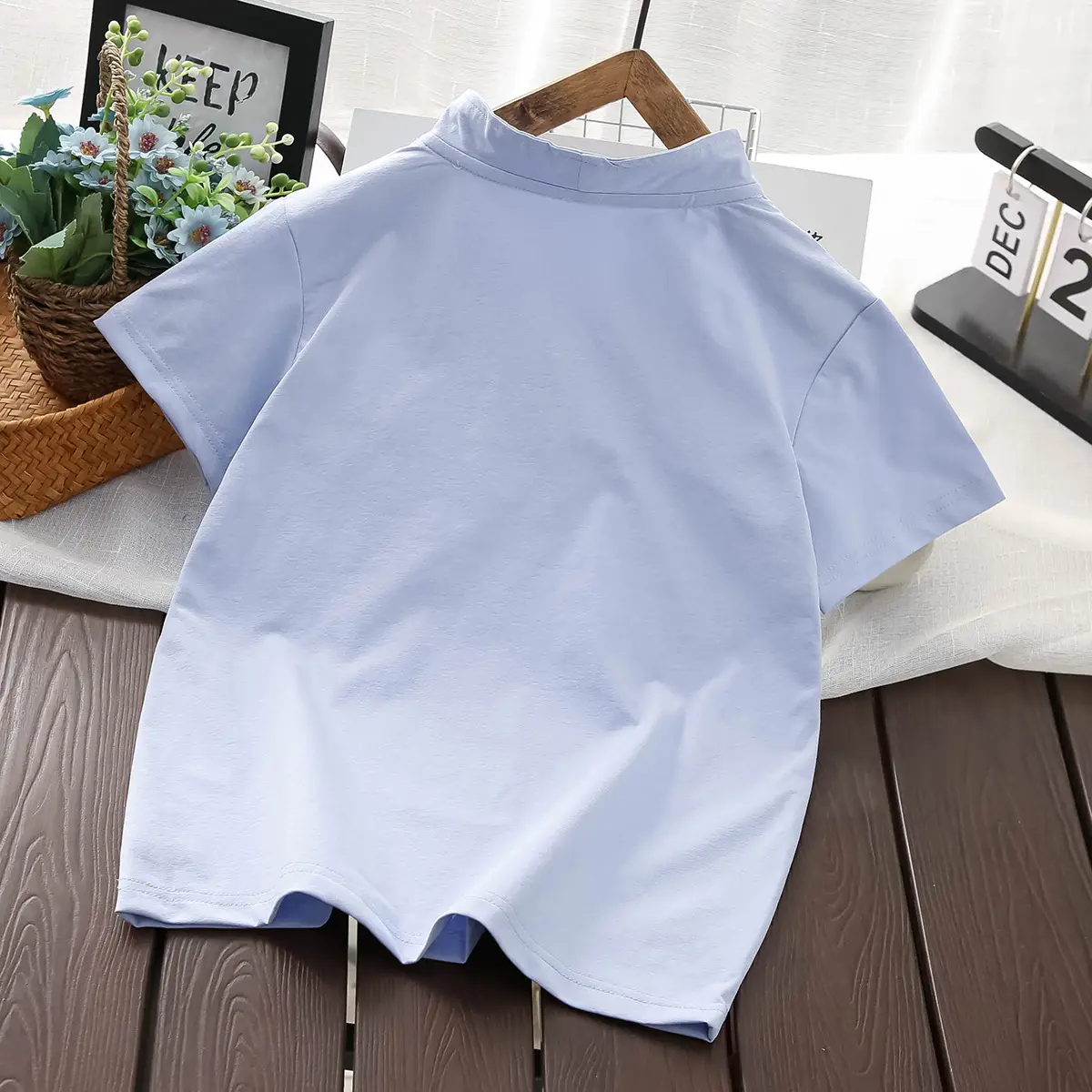 Boys 2025 Summer White Zip Front T-Shirt — feature 6