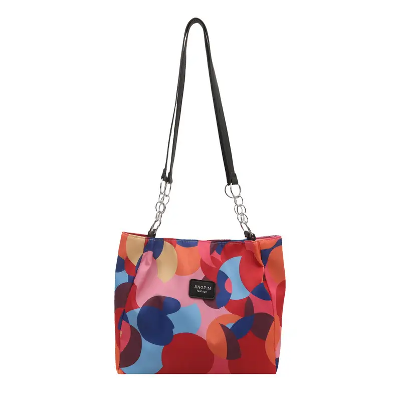 2025 Printed Color Contrast Women's Tote Bag Large Capacity - Image 7