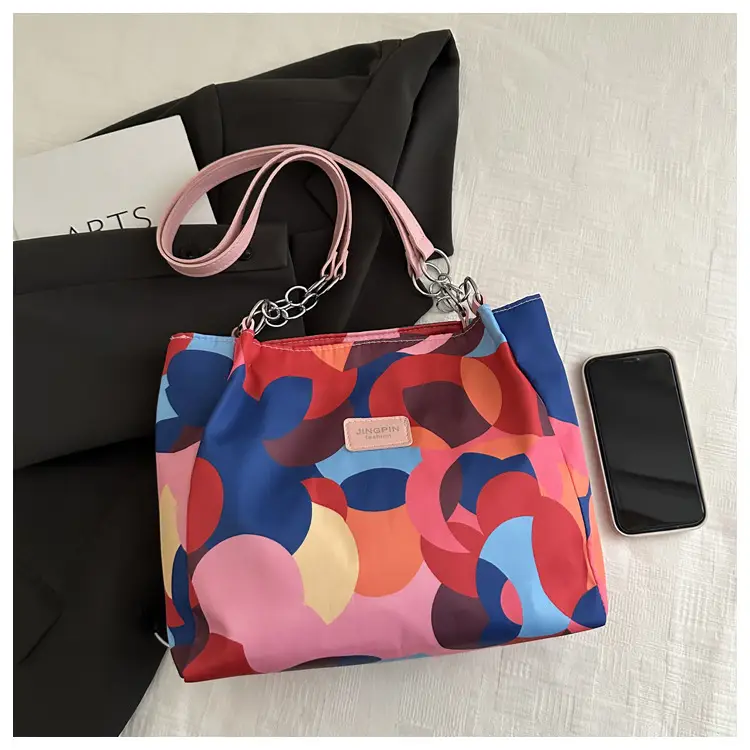 2025 Printed Color Contrast Women's Tote Bag Large Capacity — feature 13