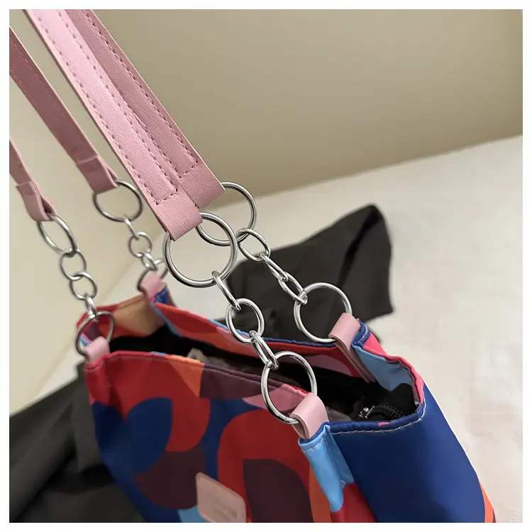 2025 Printed Color Contrast Women's Tote Bag Large Capacity — feature 17