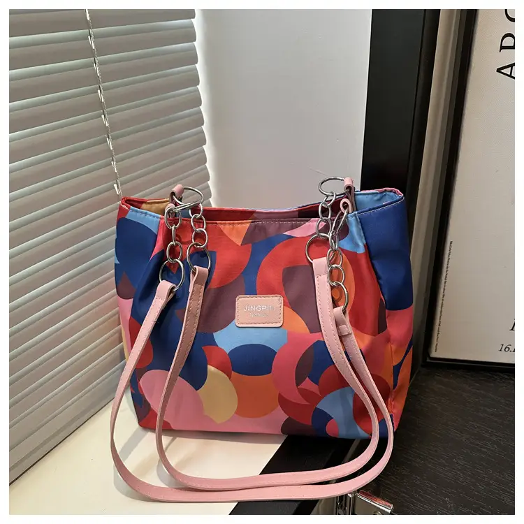 2025 Printed Color Contrast Women's Tote Bag Large Capacity — feature 21