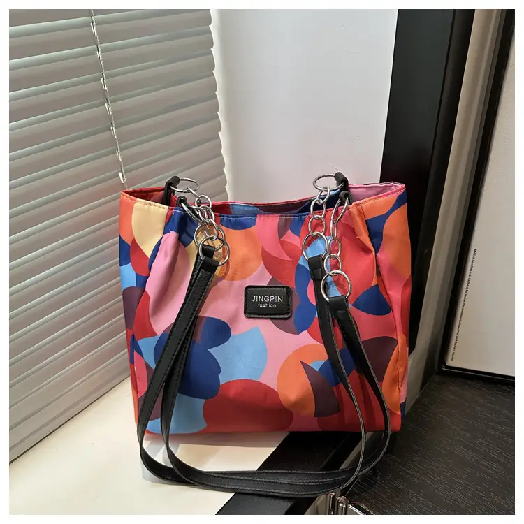 2025 Printed Color Contrast Women's Tote Bag Large Capacity — feature 22