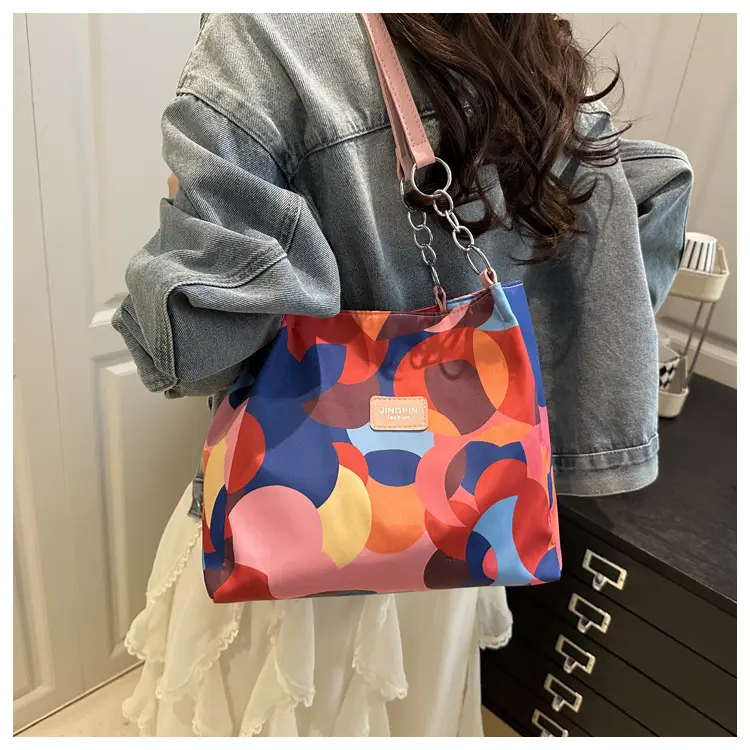 2025 Printed Color Contrast Women's Tote Bag Large Capacity — feature 27