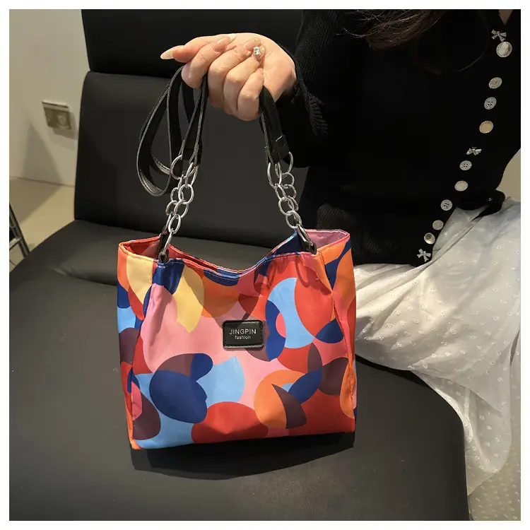 2025 Printed Color Contrast Women's Tote Bag Large Capacity — feature 31