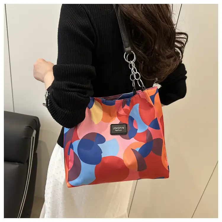 2025 Printed Color Contrast Women's Tote Bag Large Capacity — feature 36
