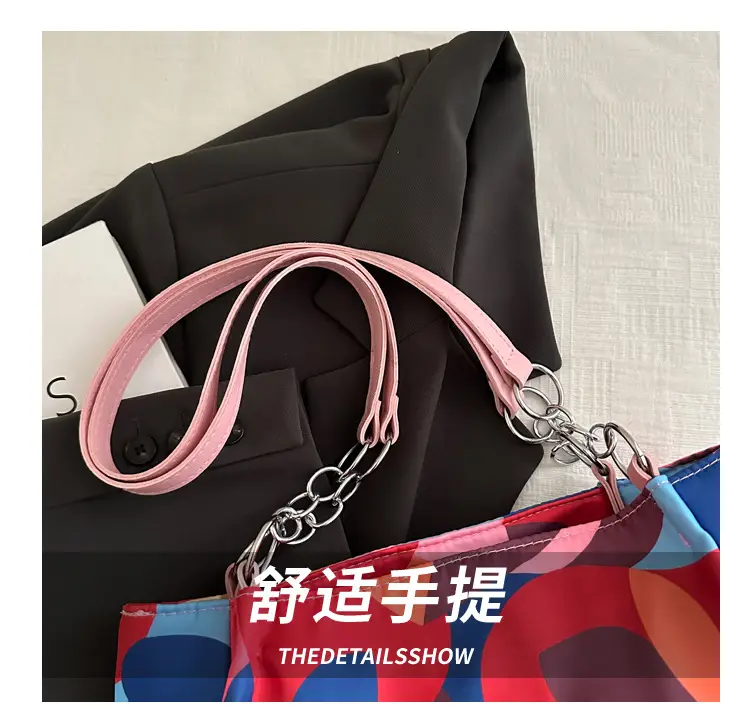 2025 Printed Color Contrast Women's Tote Bag Large Capacity — feature 6