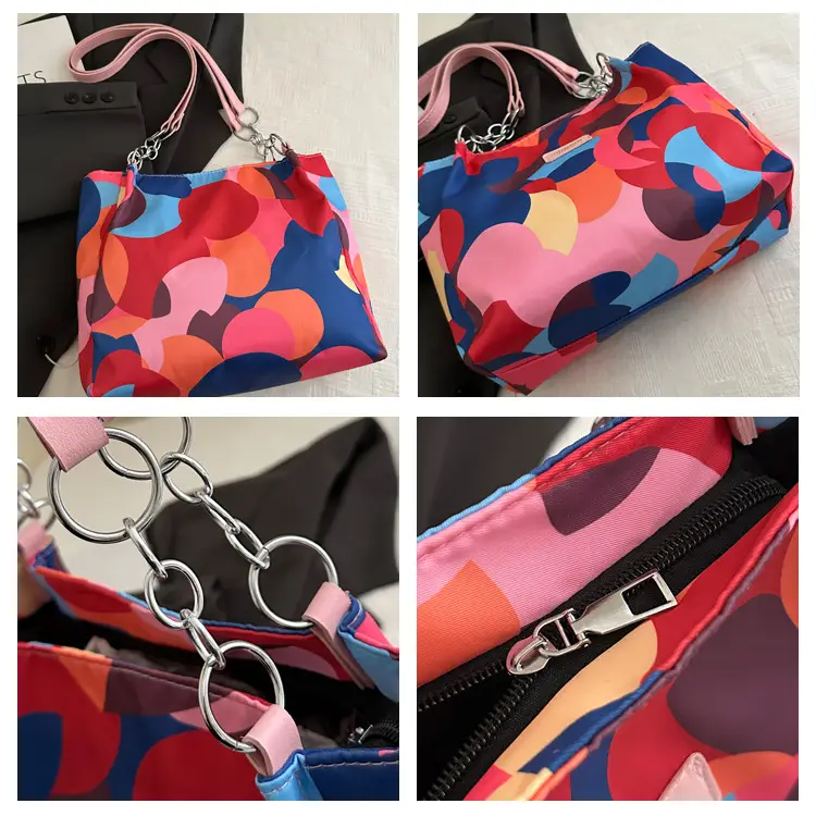 2025 Printed Color Contrast Women's Tote Bag Large Capacity — feature 8