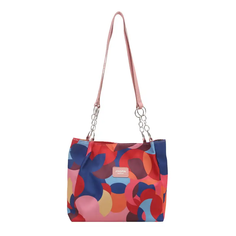 2025 Printed Color Contrast Women's Tote Bag Large Capacity - Image 2