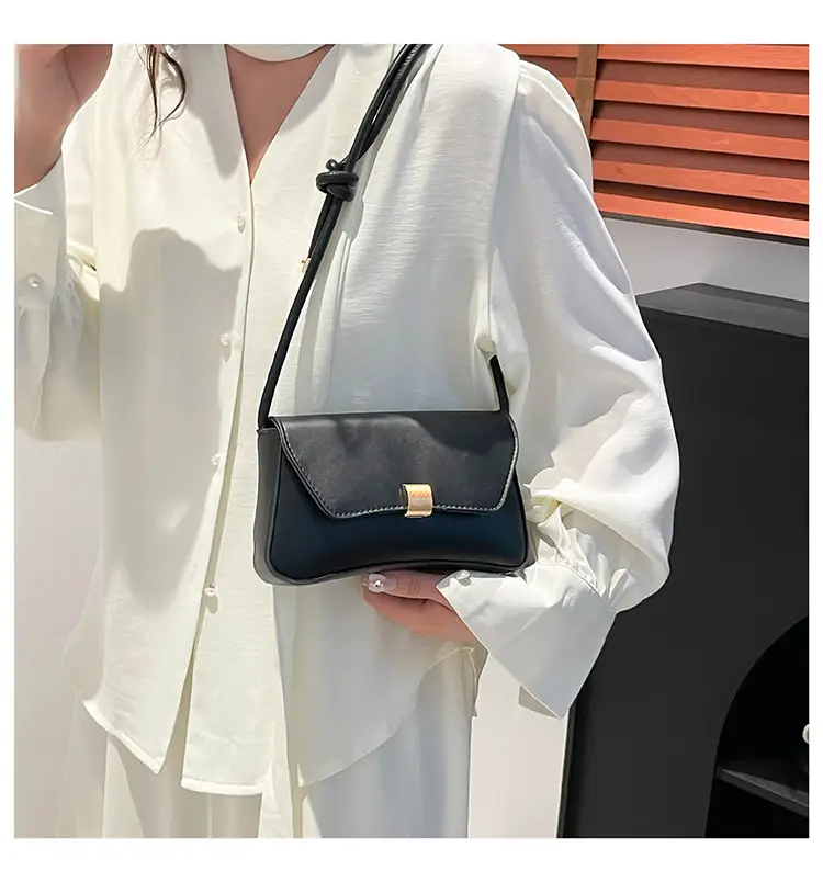 Women's Cream White Crossbody Bag with Gold Clasp — feature 25