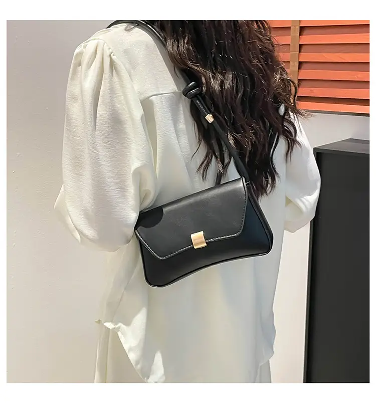 Women's Cream White Crossbody Bag with Gold Clasp — feature 26