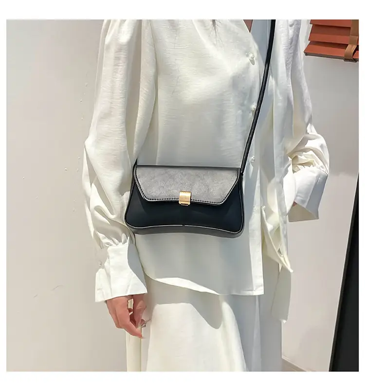 Women's Cream White Crossbody Bag with Gold Clasp — feature 27