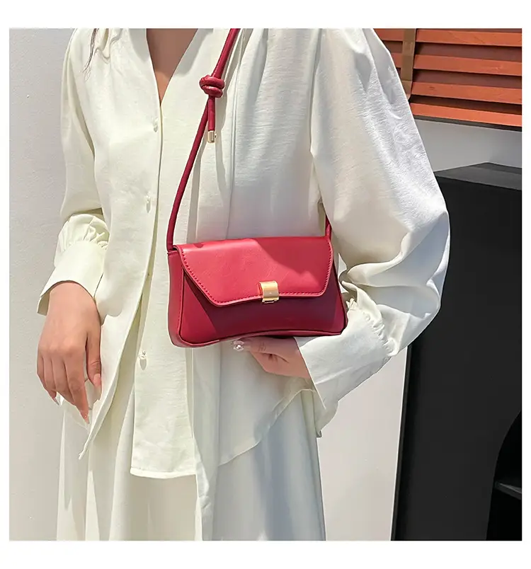Women's Cream White Crossbody Bag with Gold Clasp — feature 30