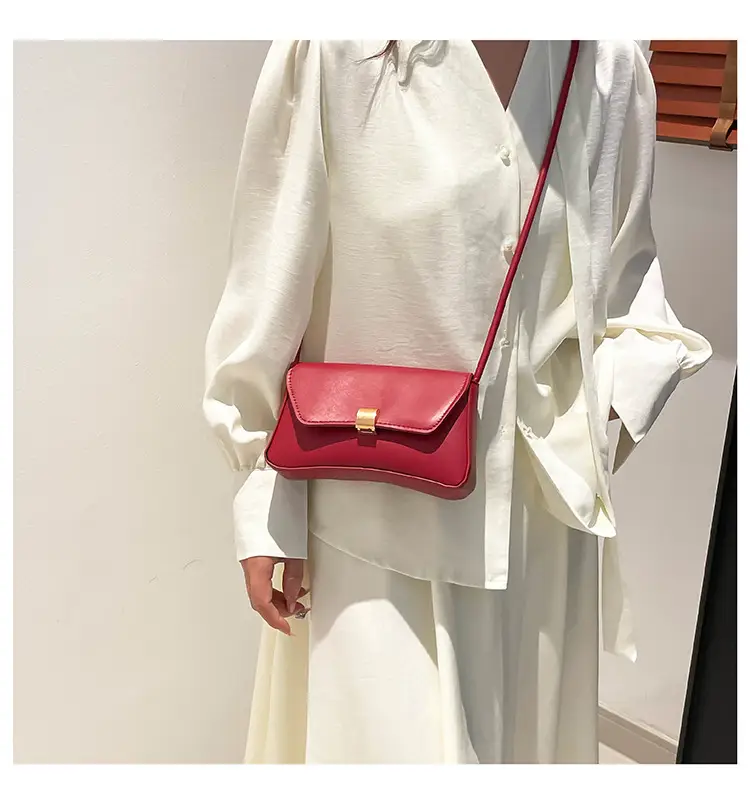 Women's Cream White Crossbody Bag with Gold Clasp — feature 32