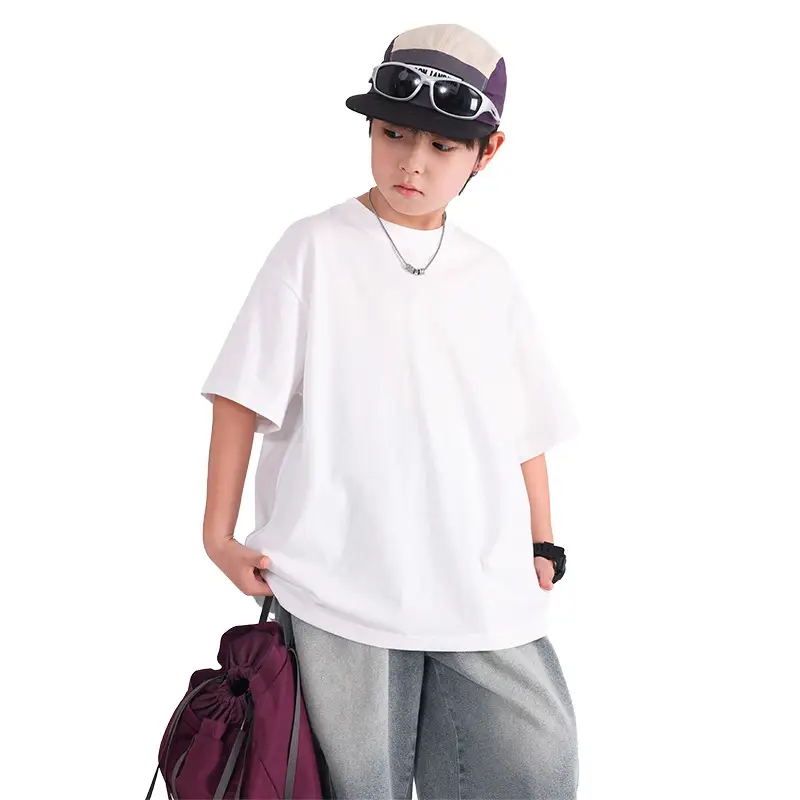 Boys White Cartoon Dinosaur Pure Cotton T-Shirt 2026 - Image 7