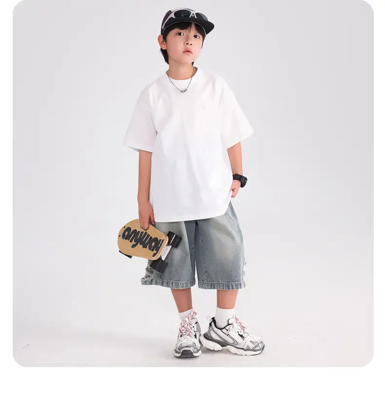 Boys White Cartoon Dinosaur Pure Cotton T-Shirt 2026 — feature 11