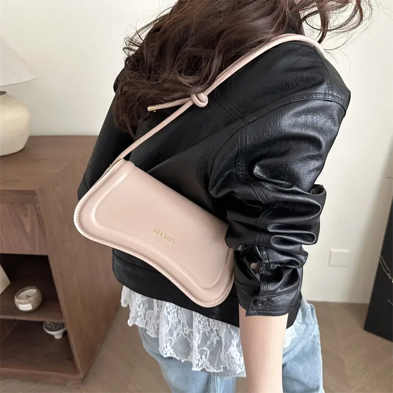 Pink Leather Shoulder Bag for Women 2025