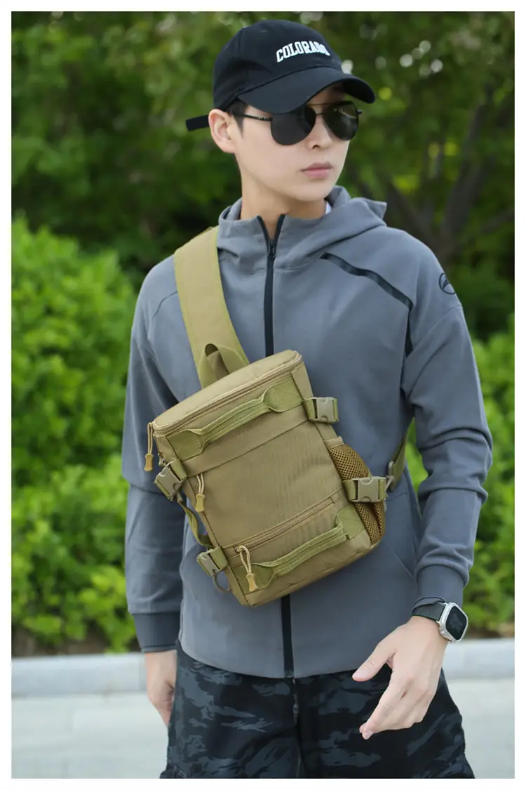 Masawe Tactical Shoulder Bag Large Capacity Tan Multi-Functional — feature 36