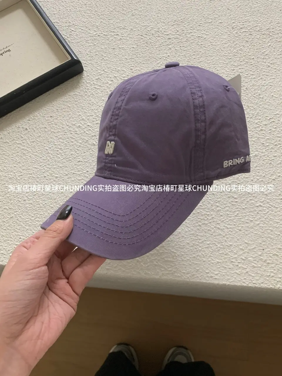 Maroon Baseball Cap with Deep Head Circumference — feature 13