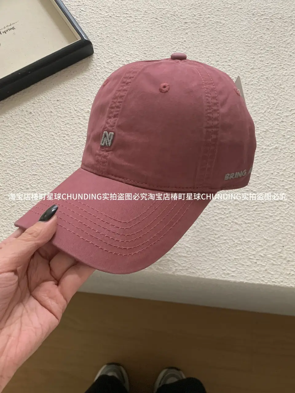Maroon Baseball Cap with Deep Head Circumference — feature 14