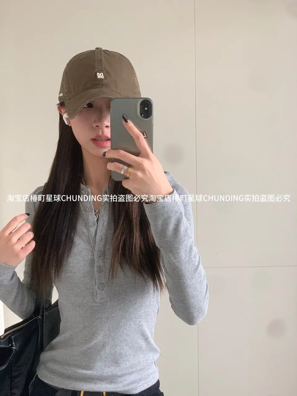 Maroon Baseball Cap with Deep Head Circumference — feature 6