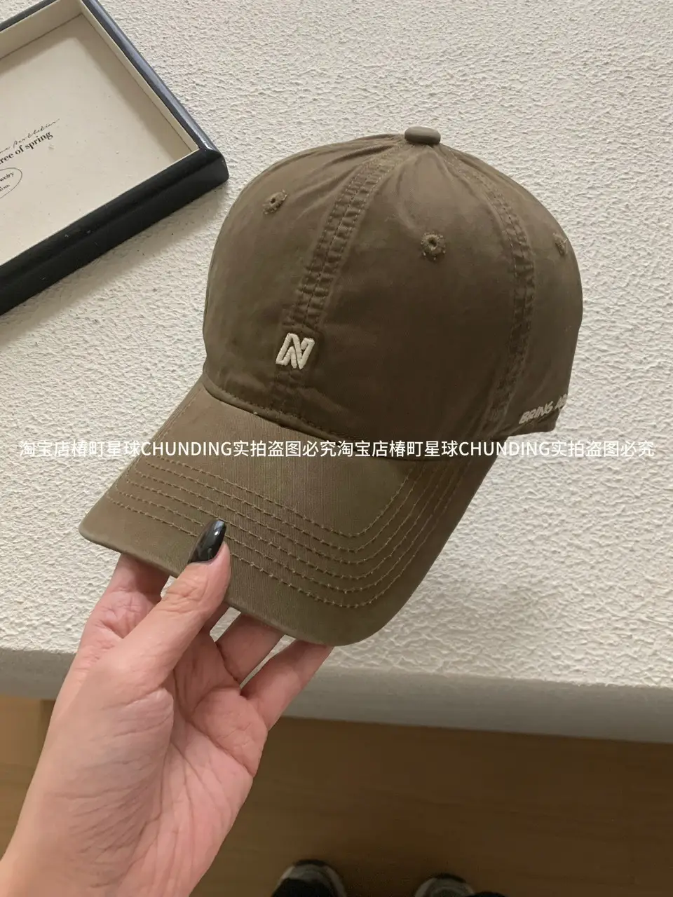 Maroon Baseball Cap with Deep Head Circumference — feature 9