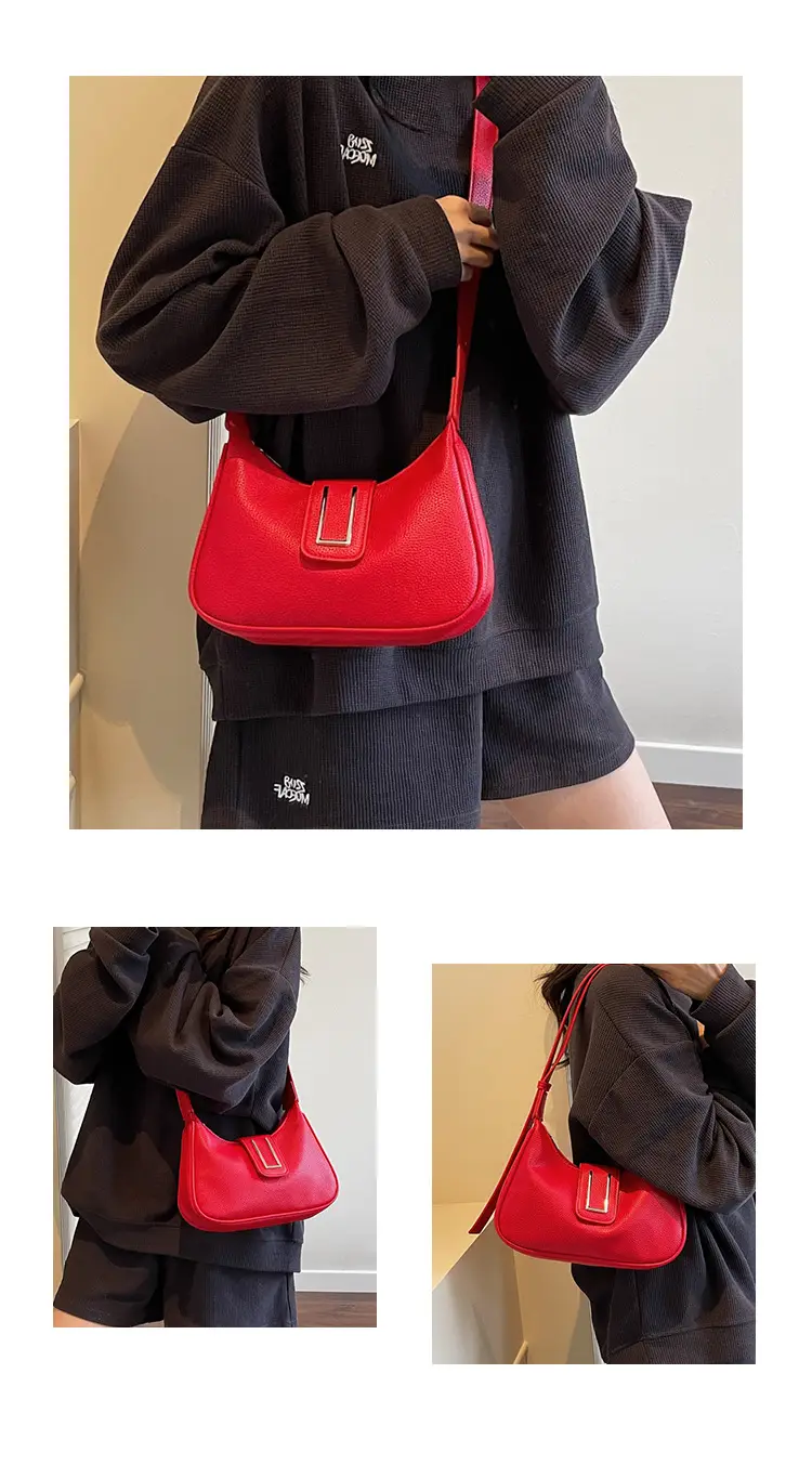 Red Retro Crossbody Bag for Women Summer 2025 — feature 10