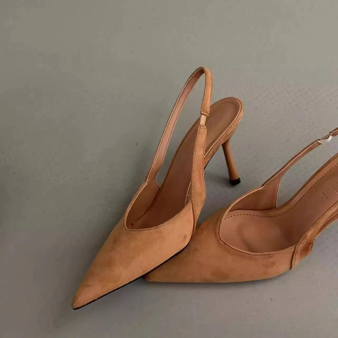 Women Pointed Toe High Heels Suede Black 2025 — feature 7