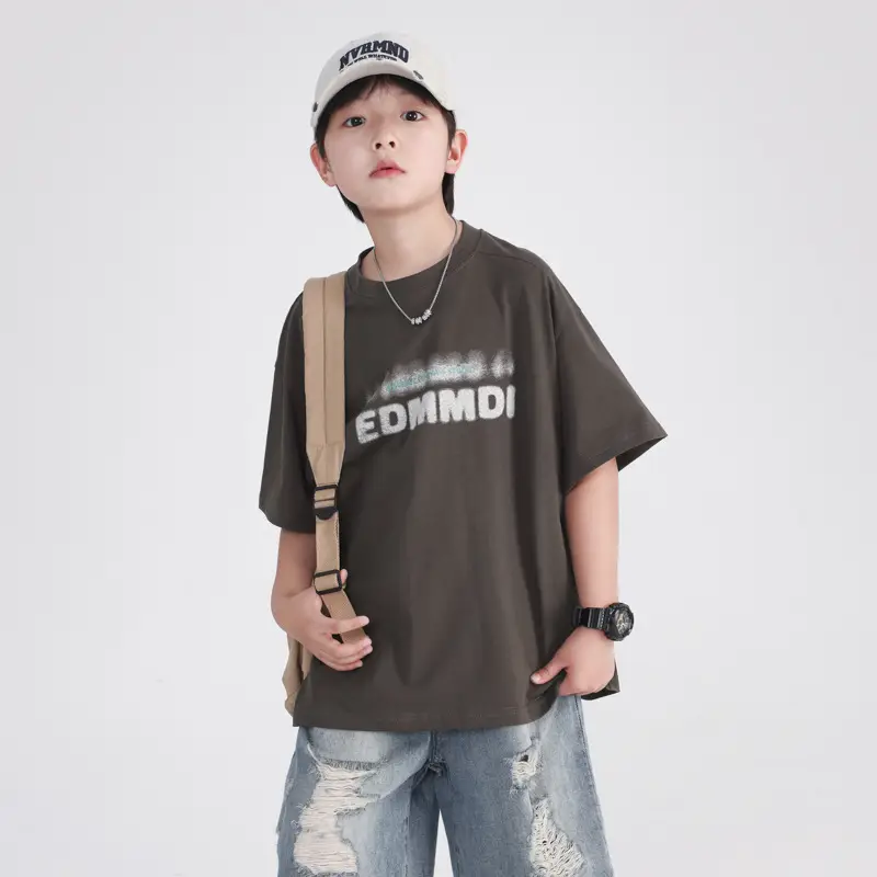 Boys Pure Cotton Summer T-Shirt White 2026