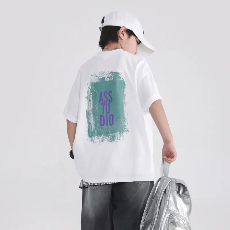 Boys Pure Cotton Summer T-Shirt White 2026
