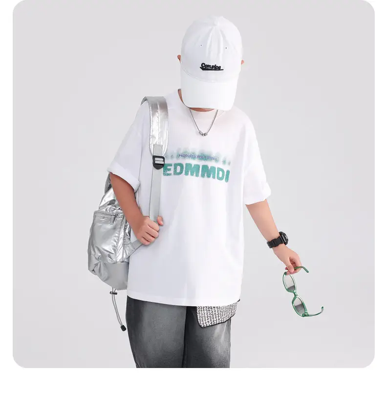 Boys Pure Cotton Summer T-Shirt White 2026 — feature 10