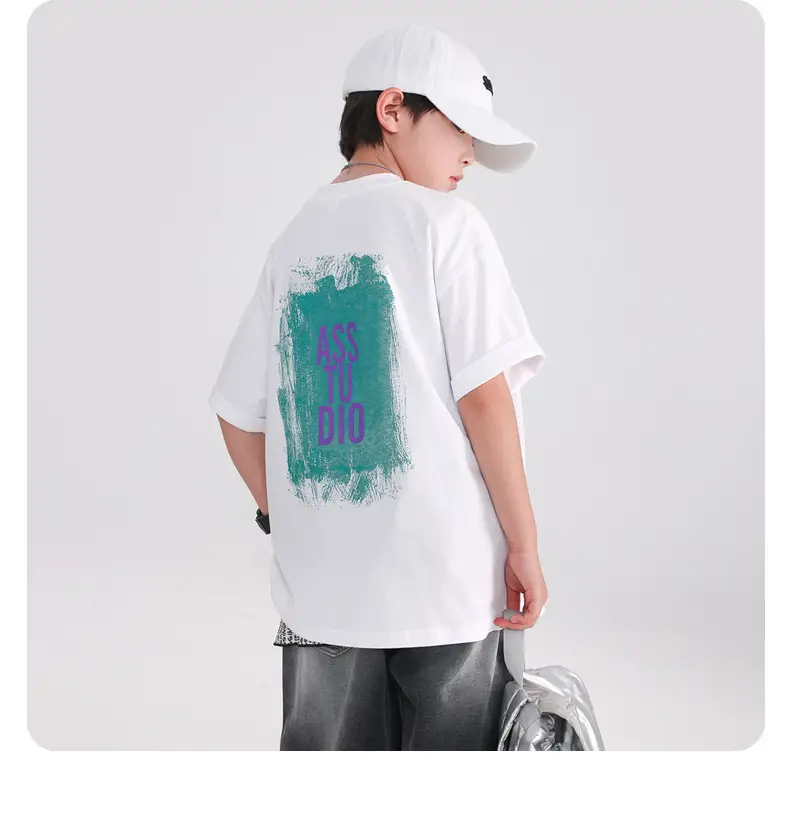 Boys Pure Cotton Summer T-Shirt White 2026 — feature 11