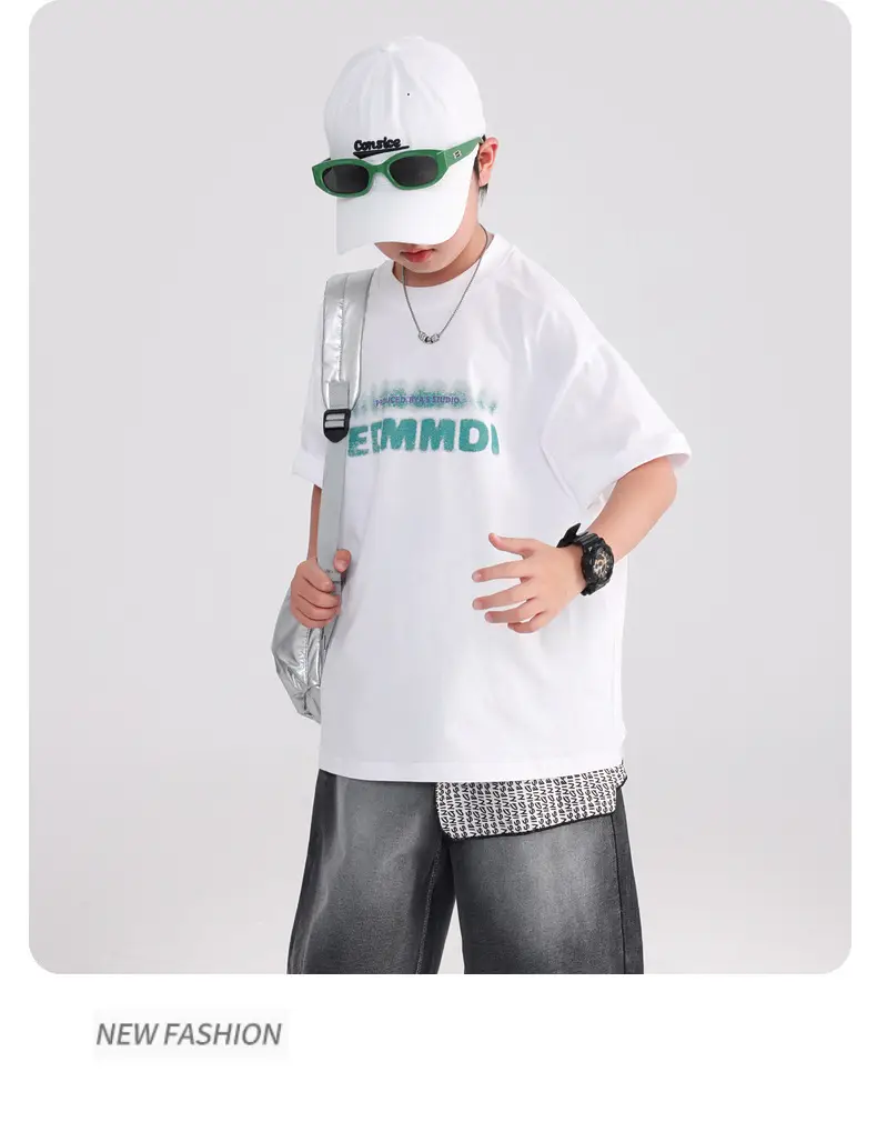 Boys Pure Cotton Summer T-Shirt White 2026 — feature 9