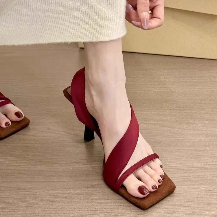 2025 Summer Square Toe Stiletto Sandals for Women - Image 6