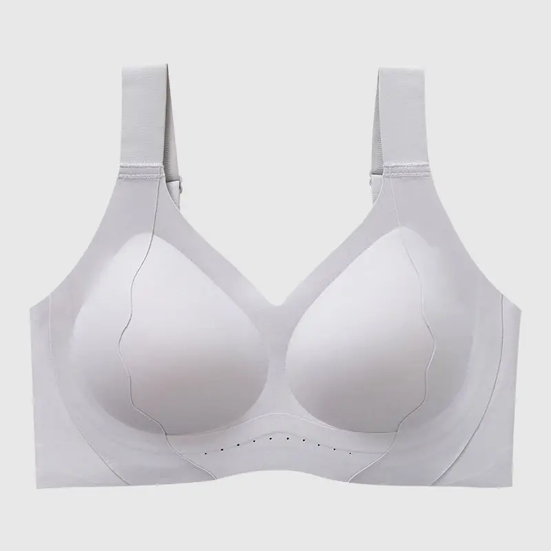 Seamless Bra for Women with Large Busts, Minimizing and Lifting Effect, Large Size, Gathering Bra - Red for the Year of Birth, Wireless
