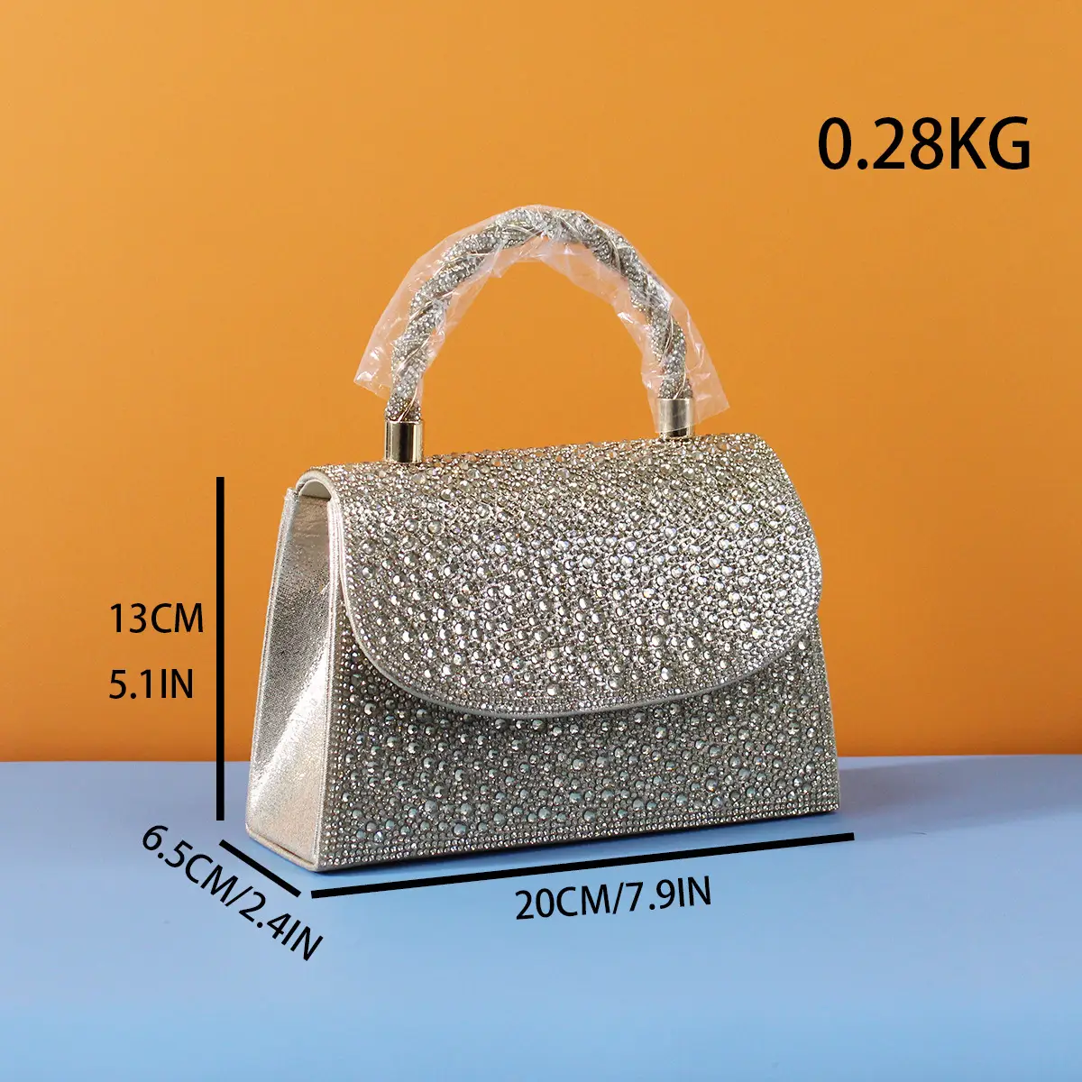 Diamond Encrusted Evening Clutch Bag Set of 3 — feature 7