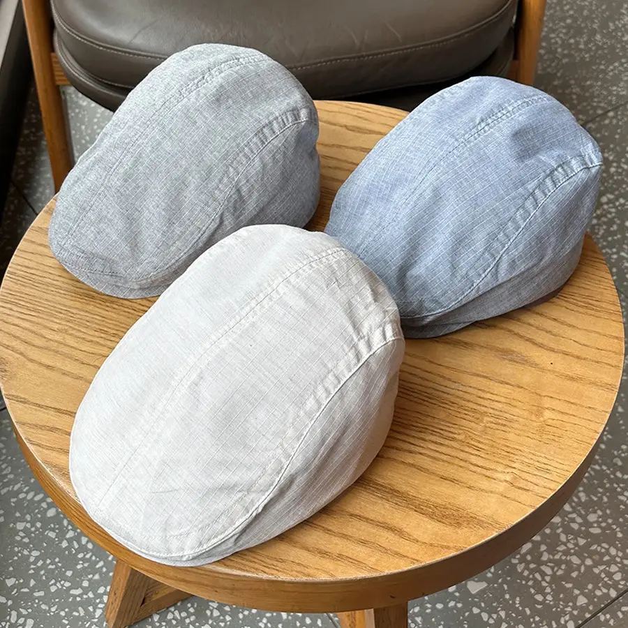 Summer Thin Breathable Sun Protection Beret Large Head Circumference Forward Cap Painter Hat - Image 6