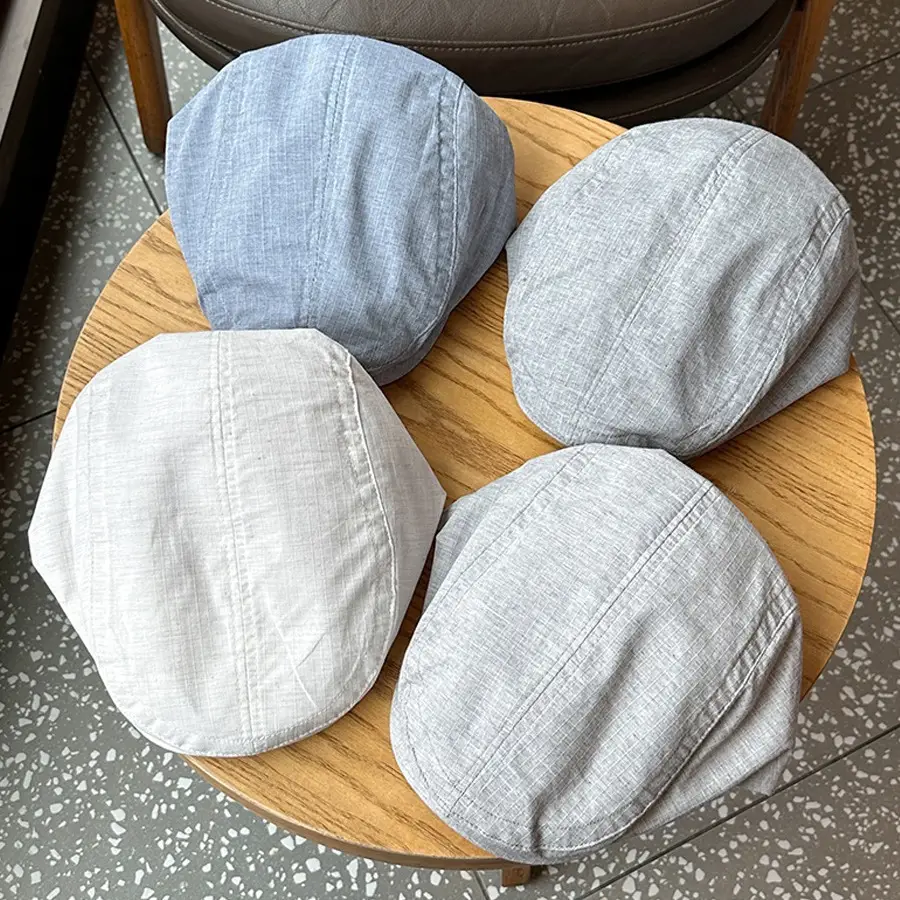 Summer Thin Breathable Sun Protection Beret Large Head Circumference Forward Cap Painter Hat - Image 7
