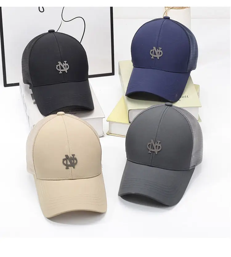 Men's Black Mesh Cap with Beaded Logo — feature 11