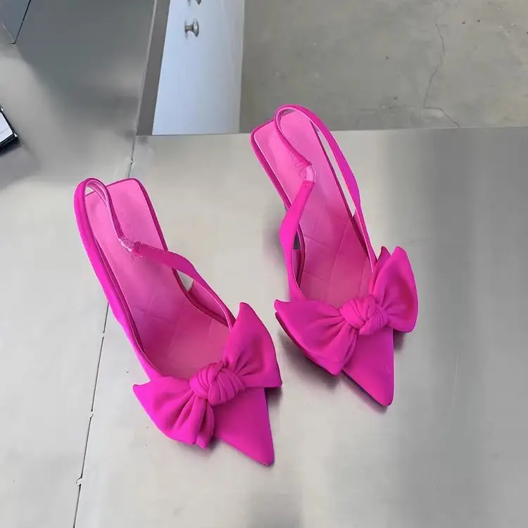 French Style Bow Sandals 2025 Summer Stiletto Pointed — feature 4