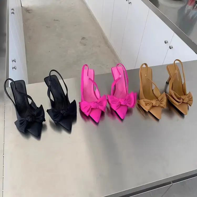French Style Bow Sandals 2025 Summer Stiletto Pointed — feature 6